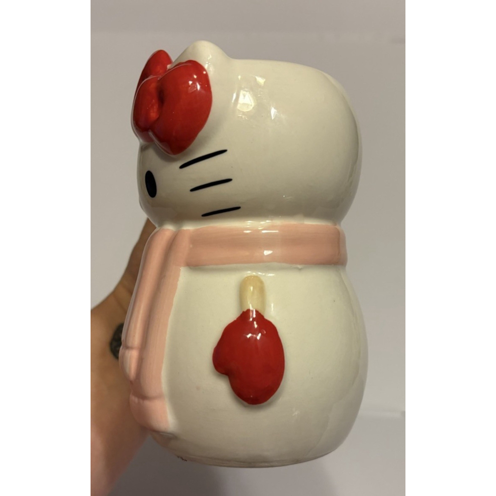 Hello Kitty Ceramic Snowman Mug Sanrio 20 Oz Silver Buffalo - Picture 5 of 8